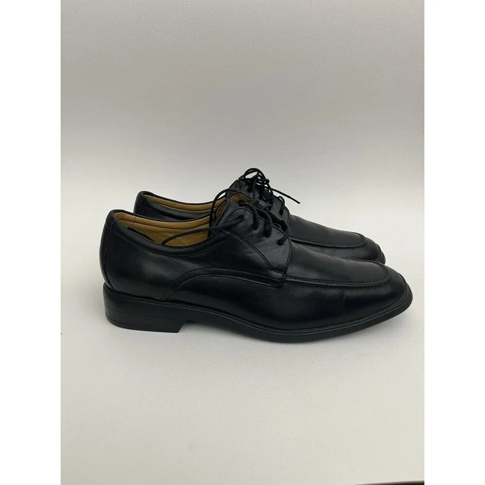 Cole Haan Men's C09283 Black Leather Apron Toe Derby Shoes Size 11 M